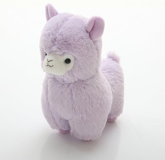 AngelGift Cuddly Big Soft Toys Alpaca Doll Soft Stuffed Animals Cushion Toy Sheep Doll, 7 /17cm Llama Lamb Plushie Toys Best Birthday Gifts for The Children Kids Baby Toys (Purple)