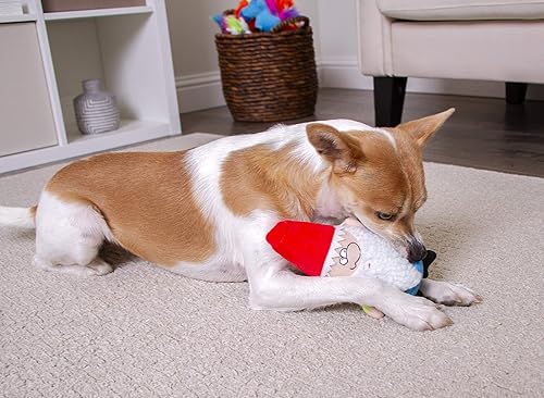 Vista 19 de goDog Fuzzy Wuzzy Lamb - Juguete chirriante de peluche para perro, tecnología Chew Guard, surtido, pequeño