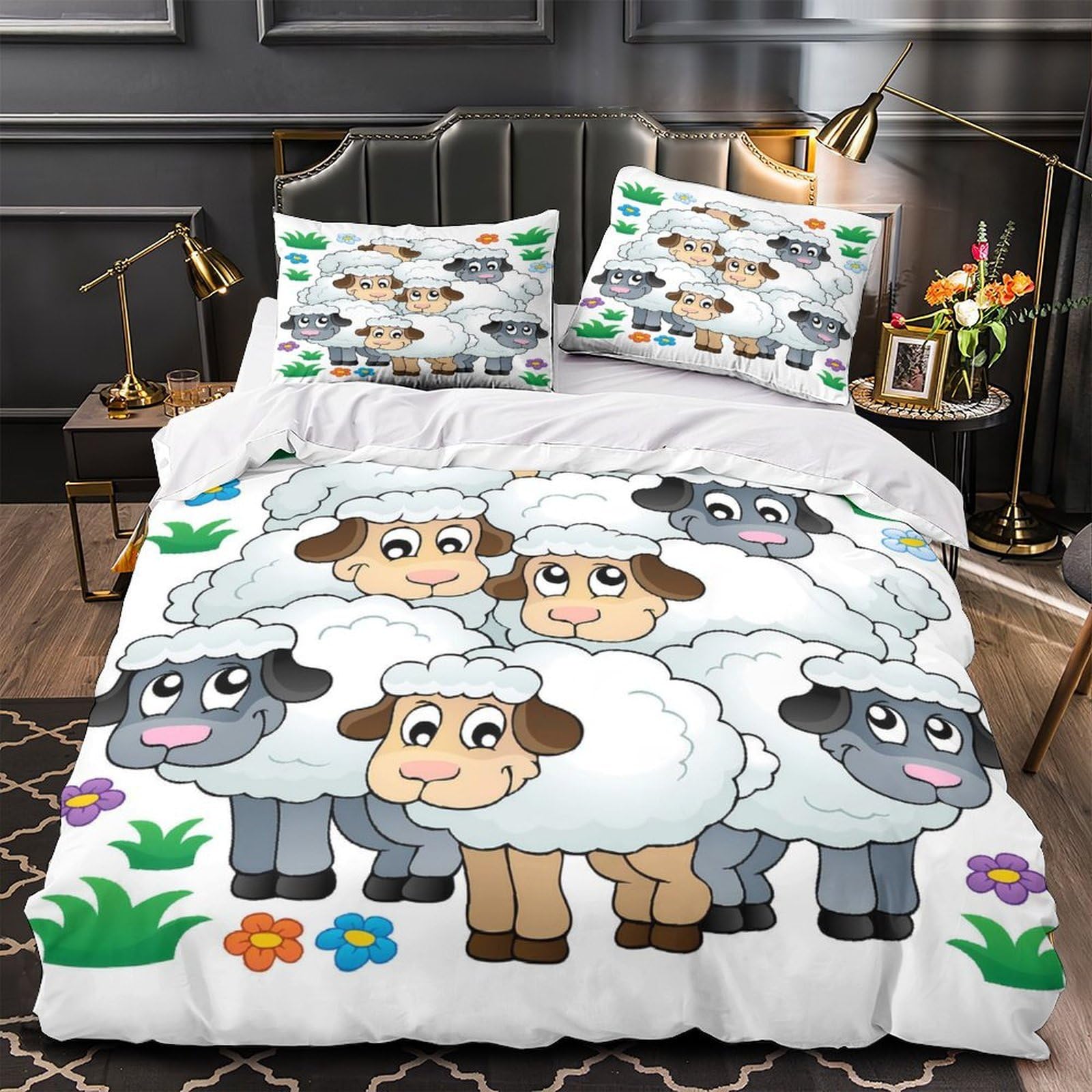 Housse de couette requin 3D parure de lit marins confort 220x240cm
