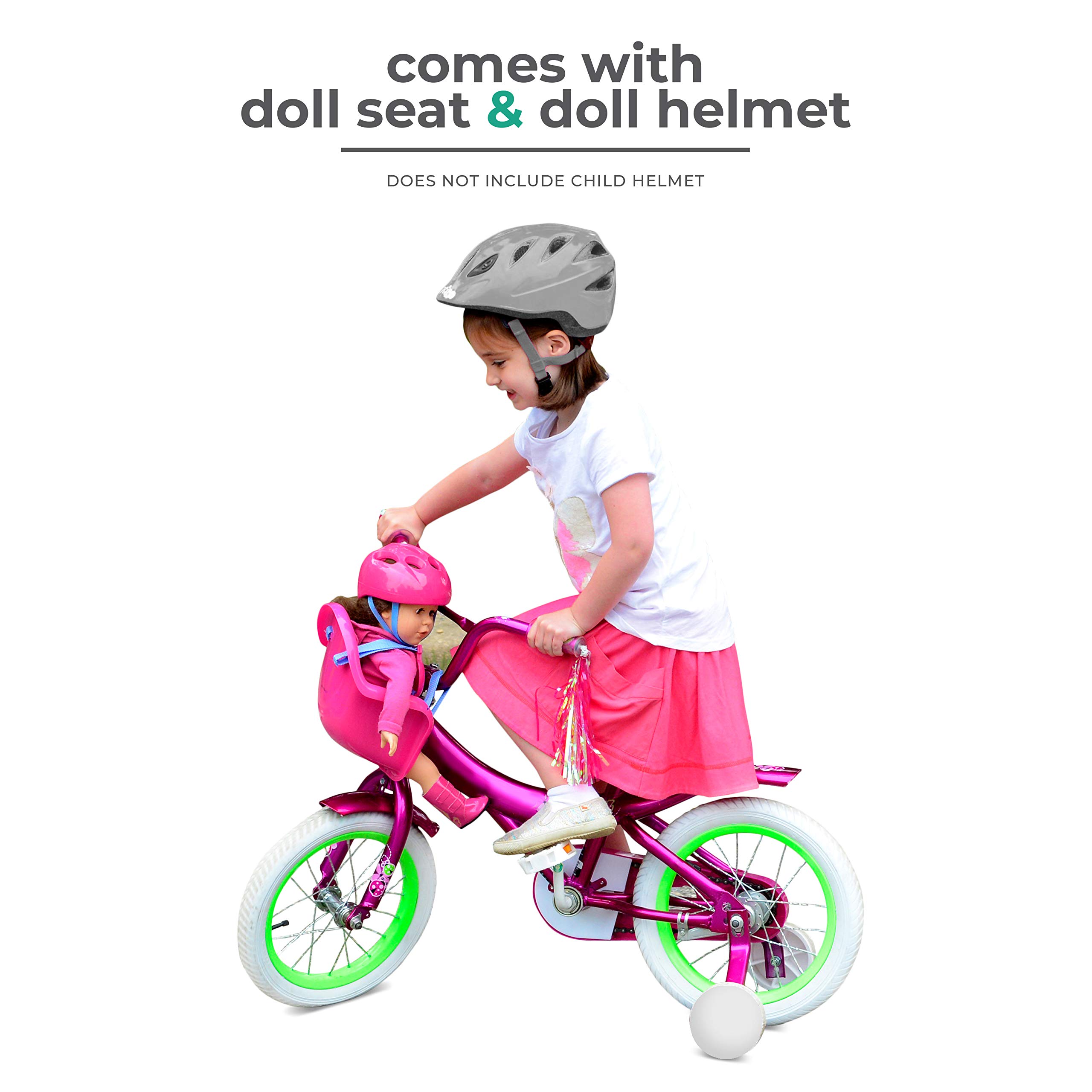 doll bike seat and helmet