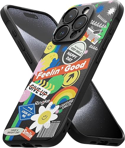 Miniatura 1 de Ringke Onyx Se siente bien en la mano Funda compatible con iPhone 15 Pro Max, tecnología antihuellas, antideslizante, agarre mejorado, a prueba de