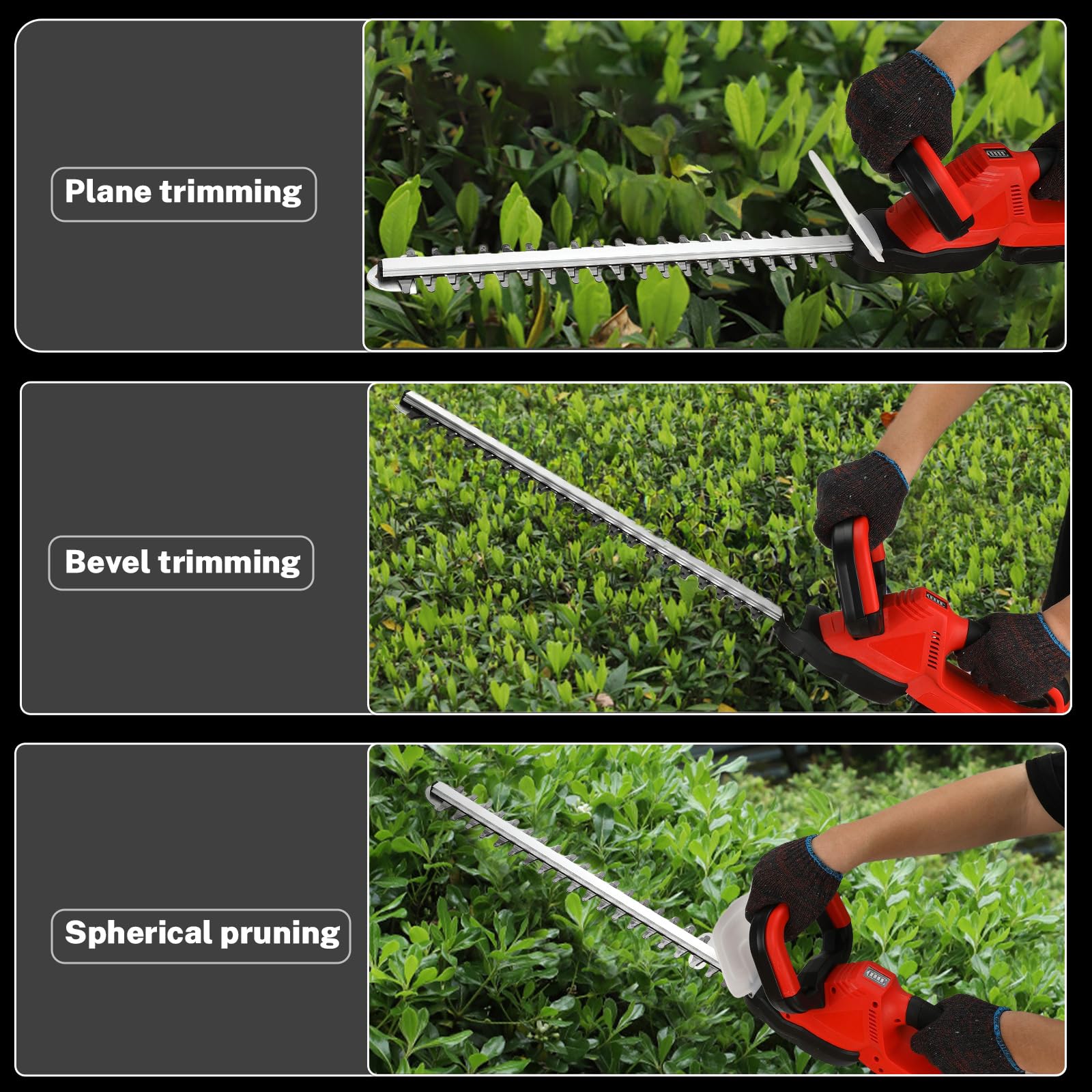 Tagliasiepi A Batteria 1300W - Lama 50cm, 2 Batterie 4.0Ah, Peso 3.24kg, Con Guanti Omaggio - Foto 3