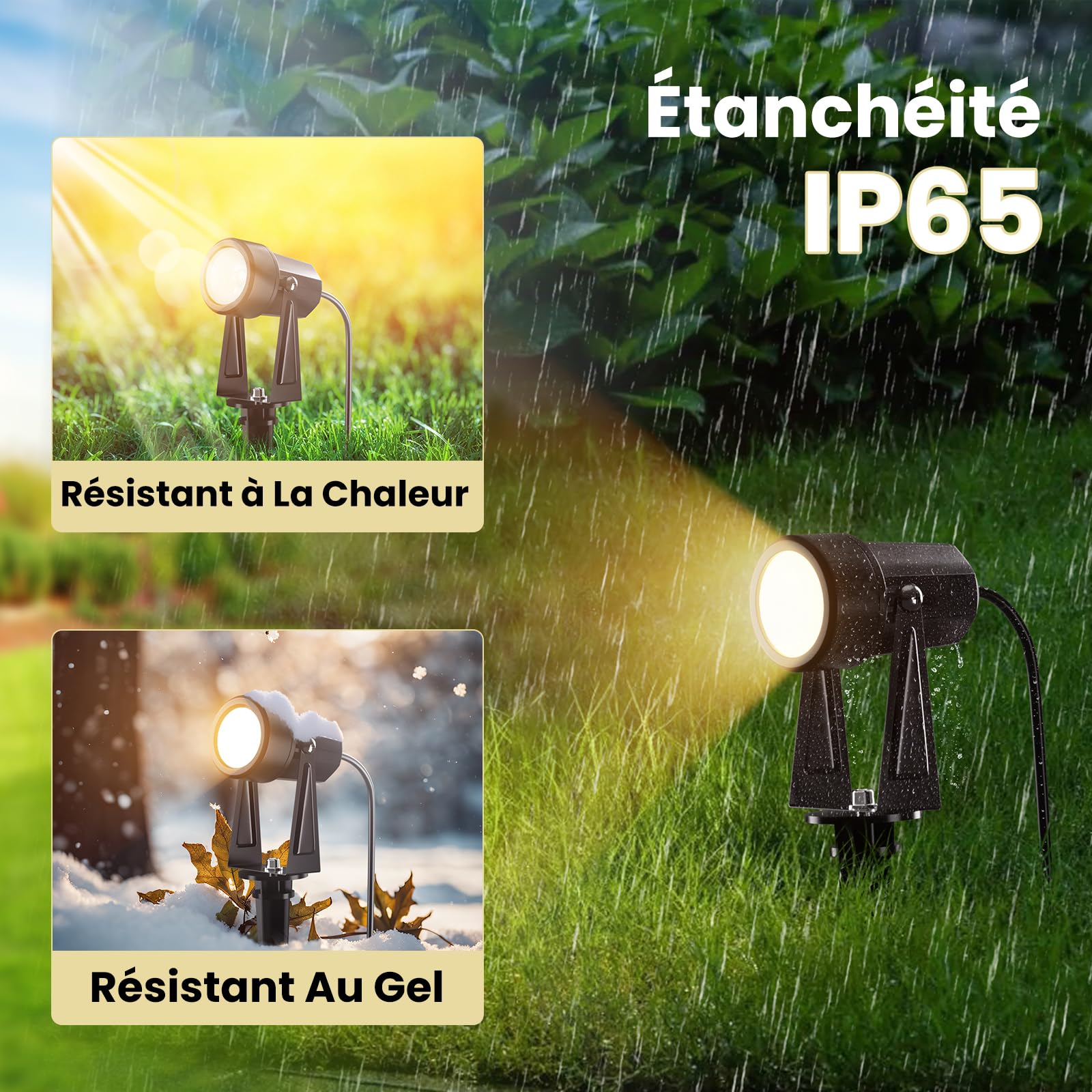 Yuusei Spot LED Extérieur 31M, 1 Lot de 10 Spot Exterieur Blanc Chaud 3000K