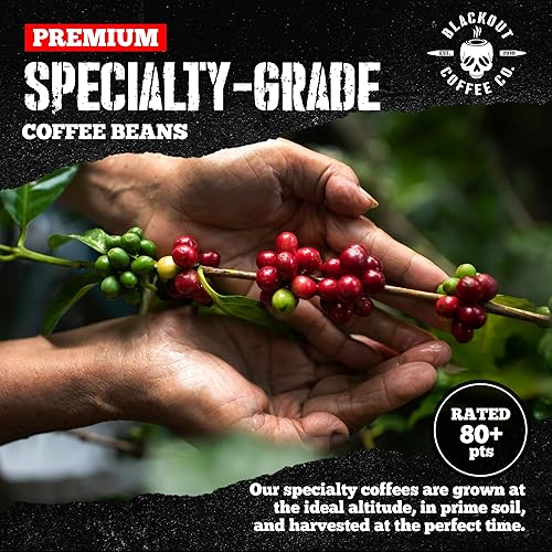 Miniatura 7 de Blackout Coffee Morning Reaper - Café en grano entero, tostado medio, sabor audaz y suave, no amargo, bolsa de 12 onzas recién tostada, hecha en