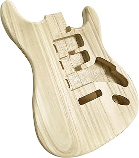 Unfinished Handcrafted Guitarr Body Candlenut Wood Electric Guitarr Body Guitarr Barrel Replacement Parts for ST Style Guitarrs DIY Parts