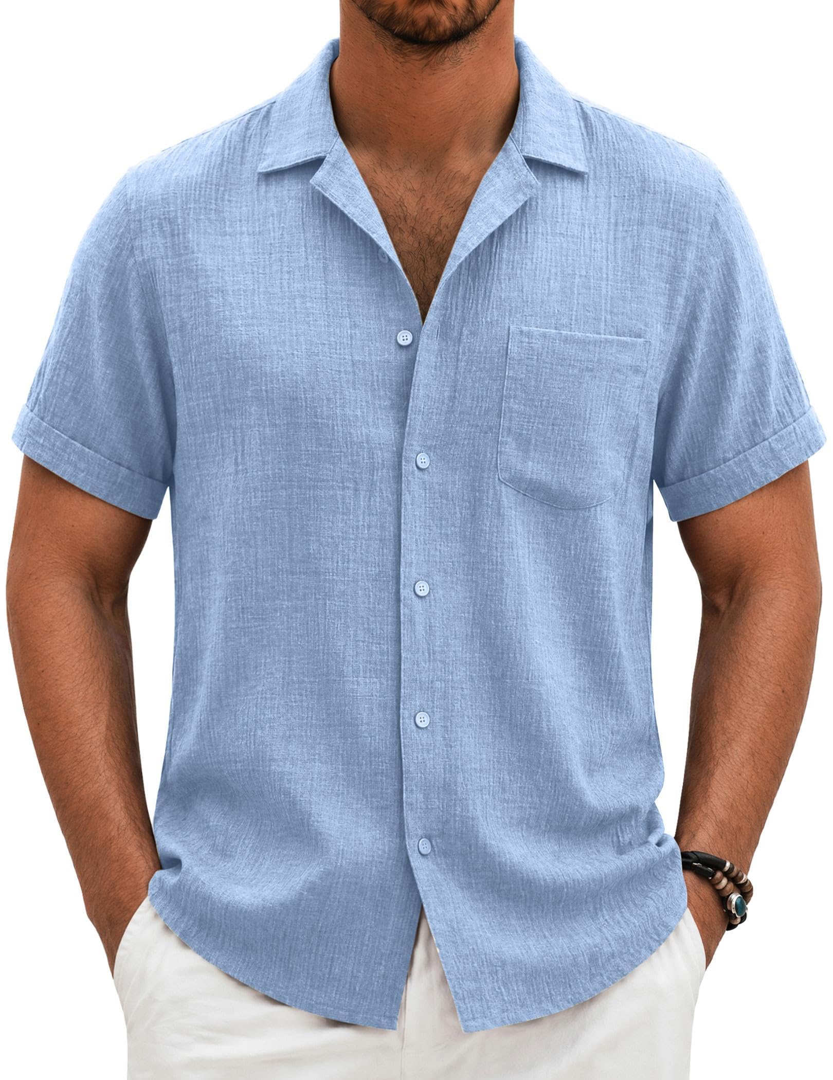 COOFANDY Short Sleeve Button Down