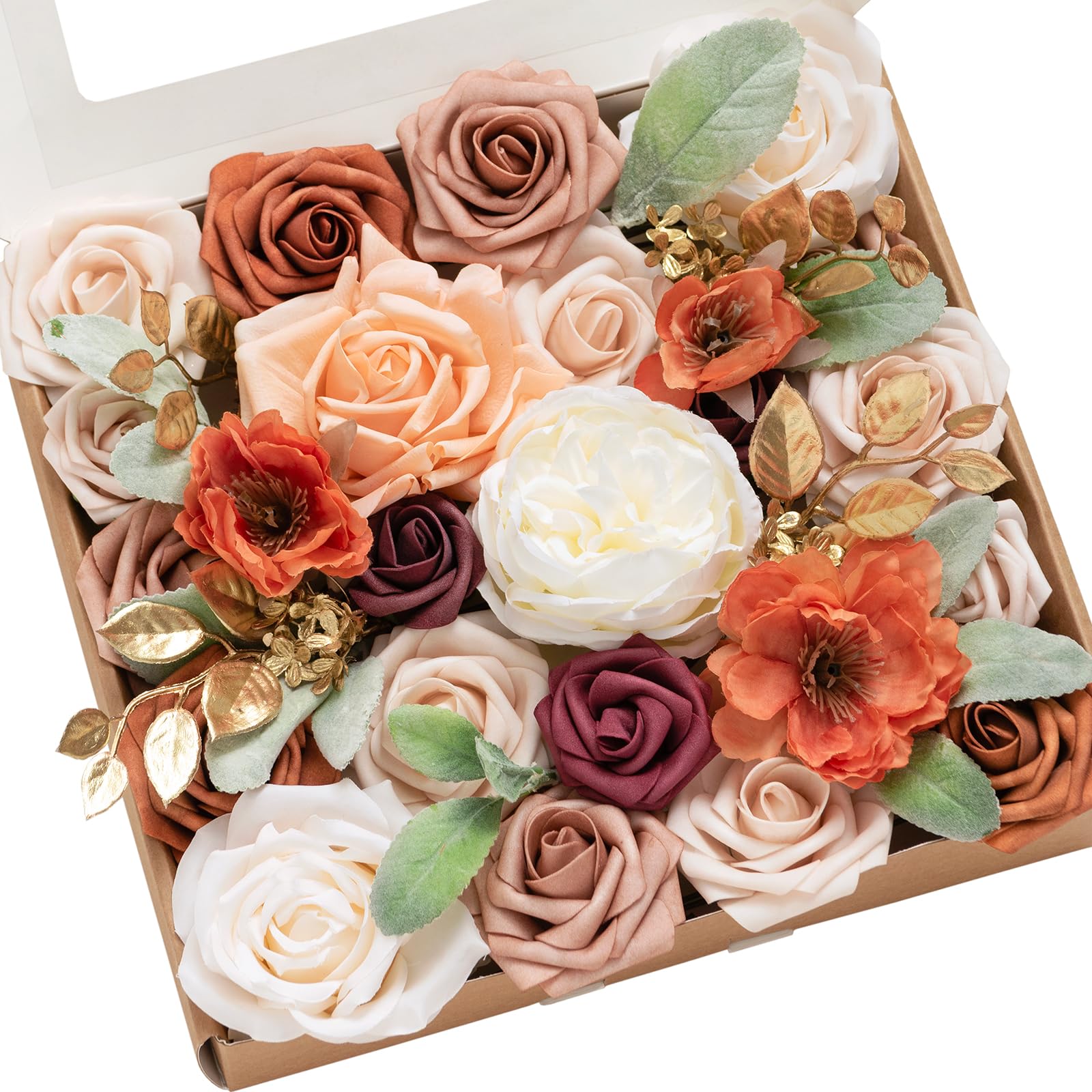 ウエディング フラワーボックス Amazon.com: Ling's moment Terracotta Artificial Flowers Greenery
