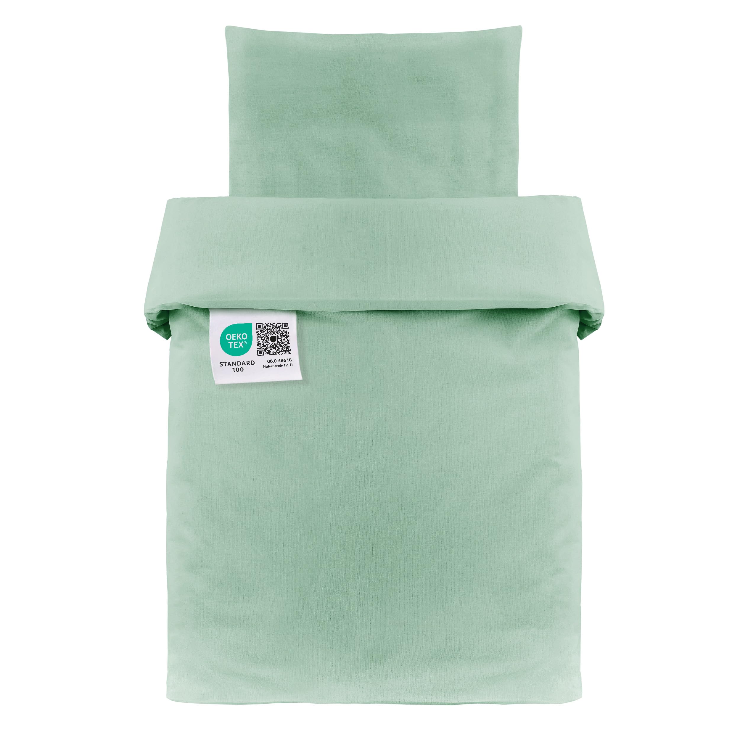 MAKIAN Baby Bed Linen Set, 80 x 80 cm / 35 x 40 cm, 2-Piece Children's Bedding (Duvet Cover, Pillowcase) Made of 100% Cotton
