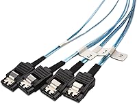 Vista 3 de Cable Matters Cable interno Mini SAS a SATA de 1.6 pies (SFF-8087 a SATA Forward Breakout)