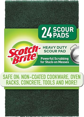 Miniatura 16 de Scotch-Brite Almohadilla de fregado de servicio pesado, estropajo para platos para cocina + exterior, 8 almohadillas de fregado para ollas