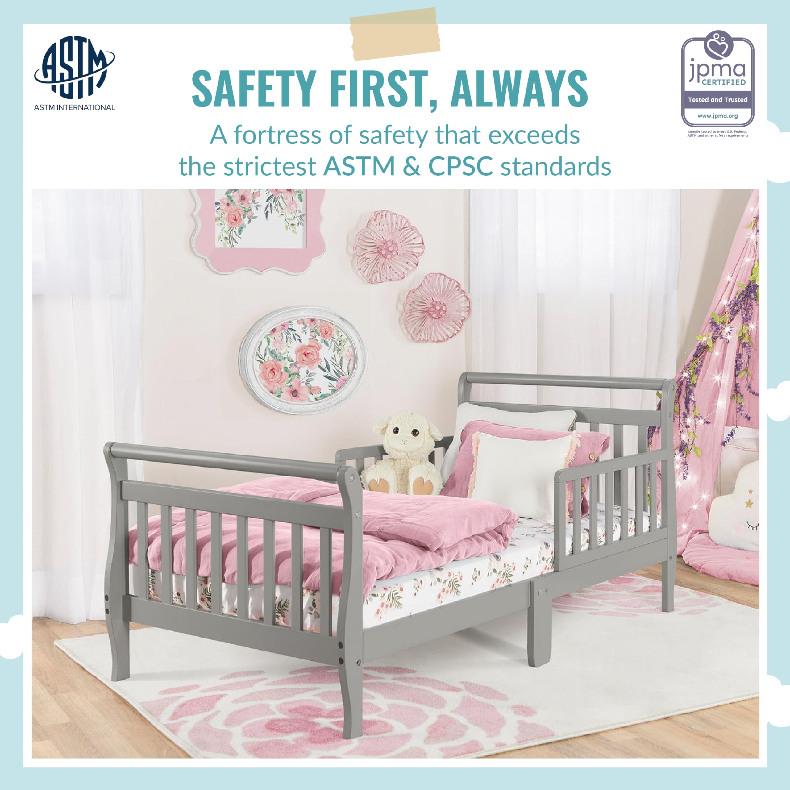 DaVinci Toddler Bed Conversion Kit (M12599) in Tomato Red