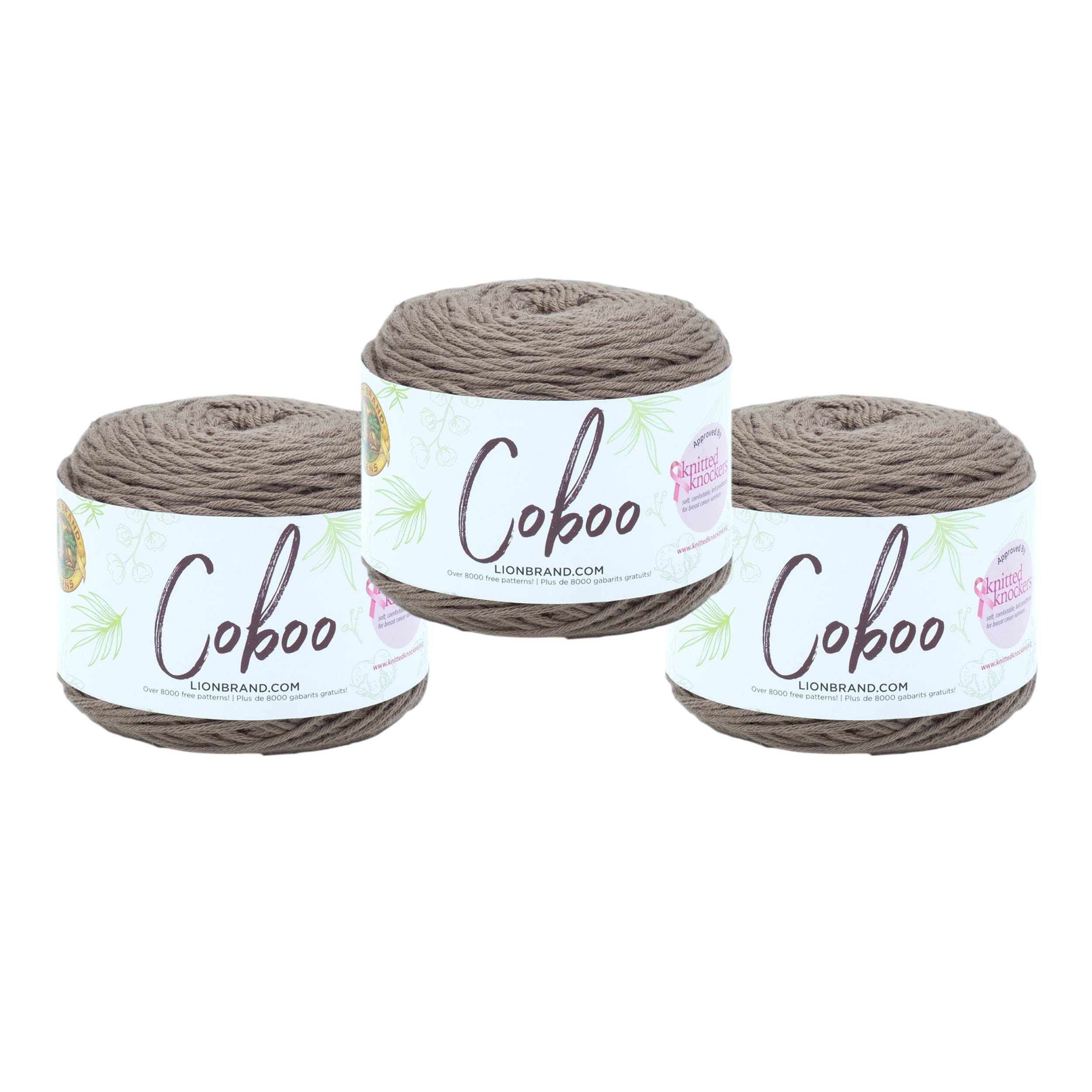 Lion Brand Yarn (3 Pack) Coboo Bamboo Yarn, Taupe — image 1