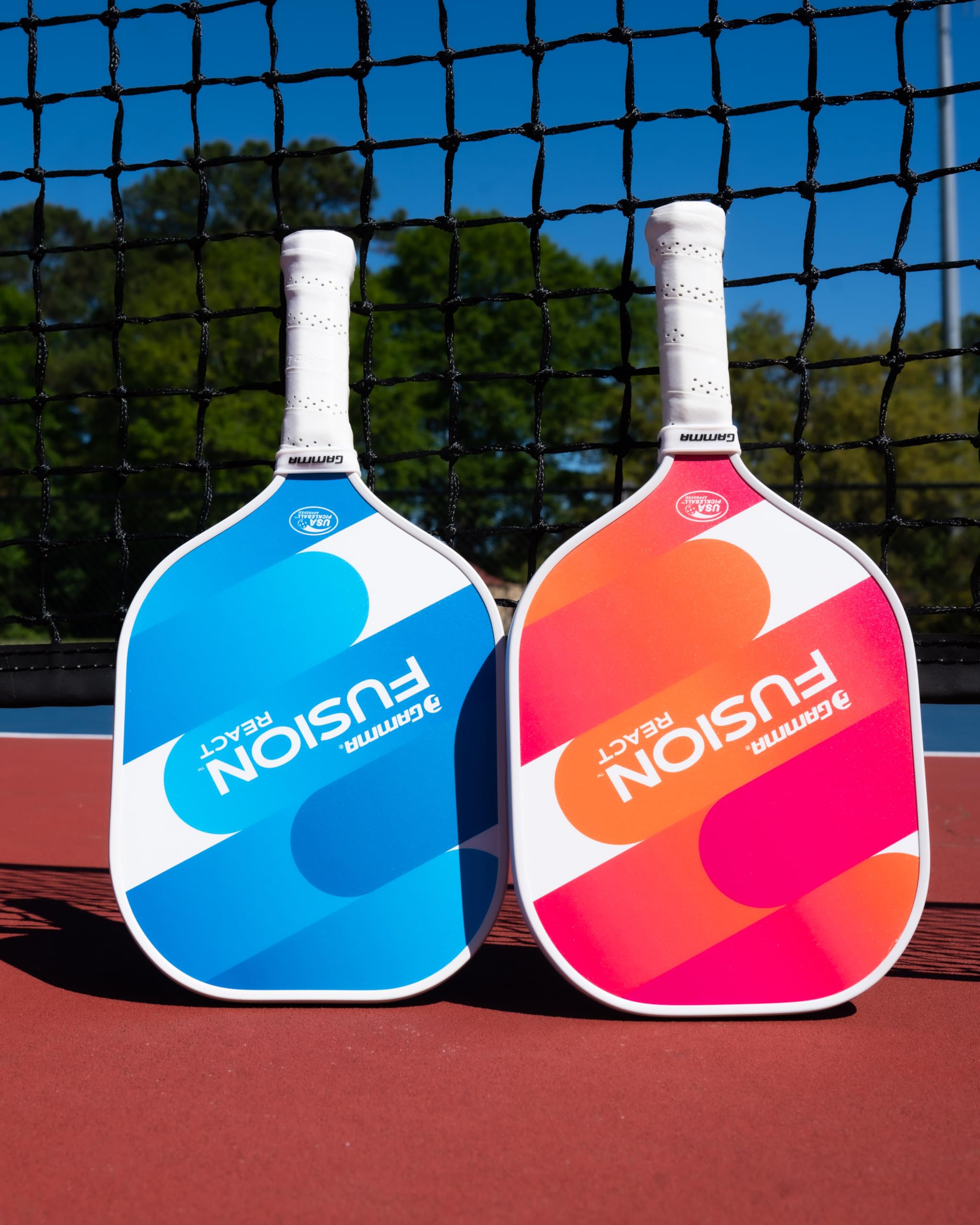 GAMMA Pickleball-Paddel, Fusion React & Fusion Power, breitere Oberfläche maximiert das Trefferpotenzial für alle Schwierigkeitsstufen, mehrere Farben für individuelle Vorlieben, USAPA-zugelassene