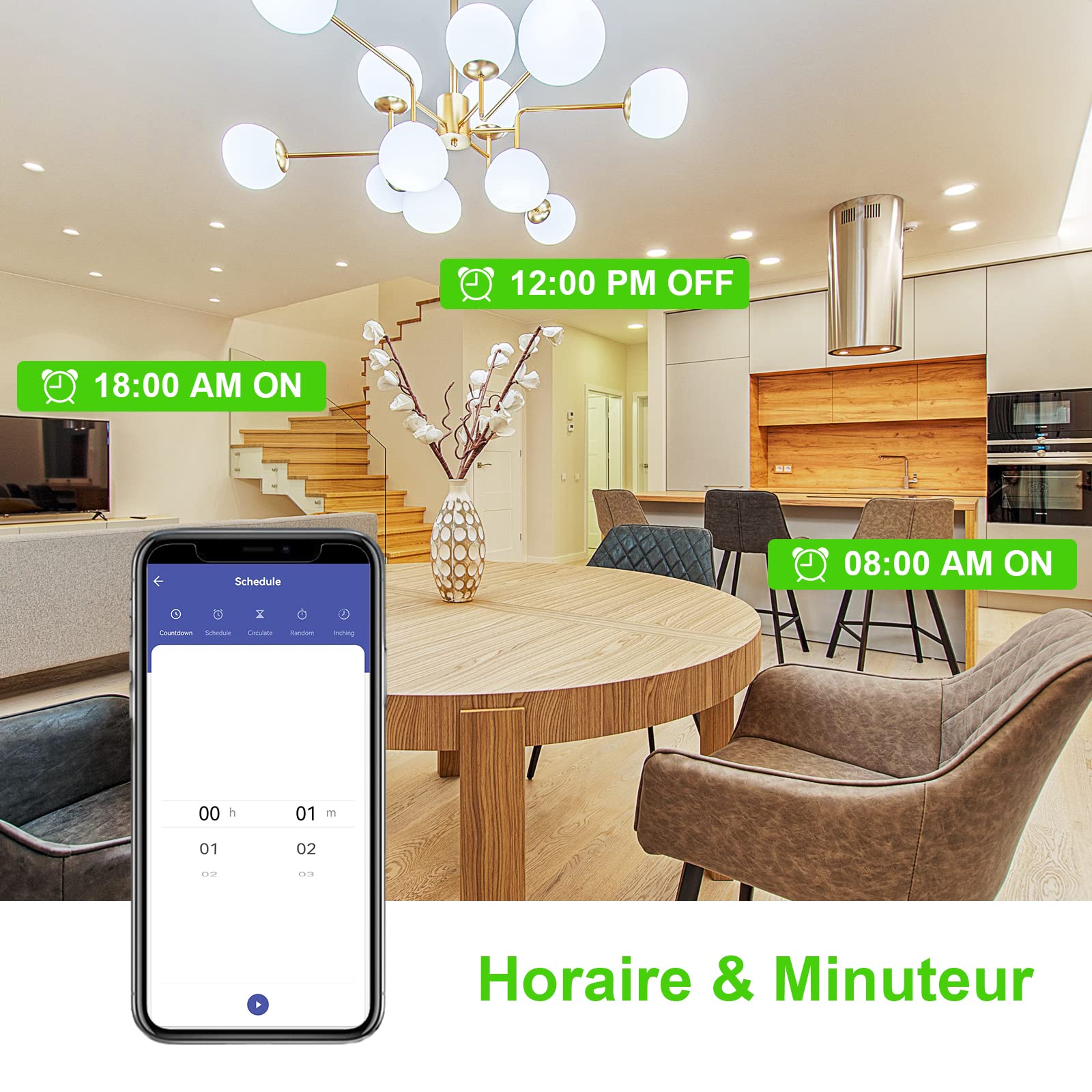 ANTELA Enchufe Inteligente WLAN(FR) 16A con 2 USB y 1 Type-C,con Alexa/Google Home,Medición del Consumo de Energía,Control de Aplicaciones, Control por Voz | Medición del consumo de energía, Compatible con Alexa/Google Home, Control de aplicaciones, Contr