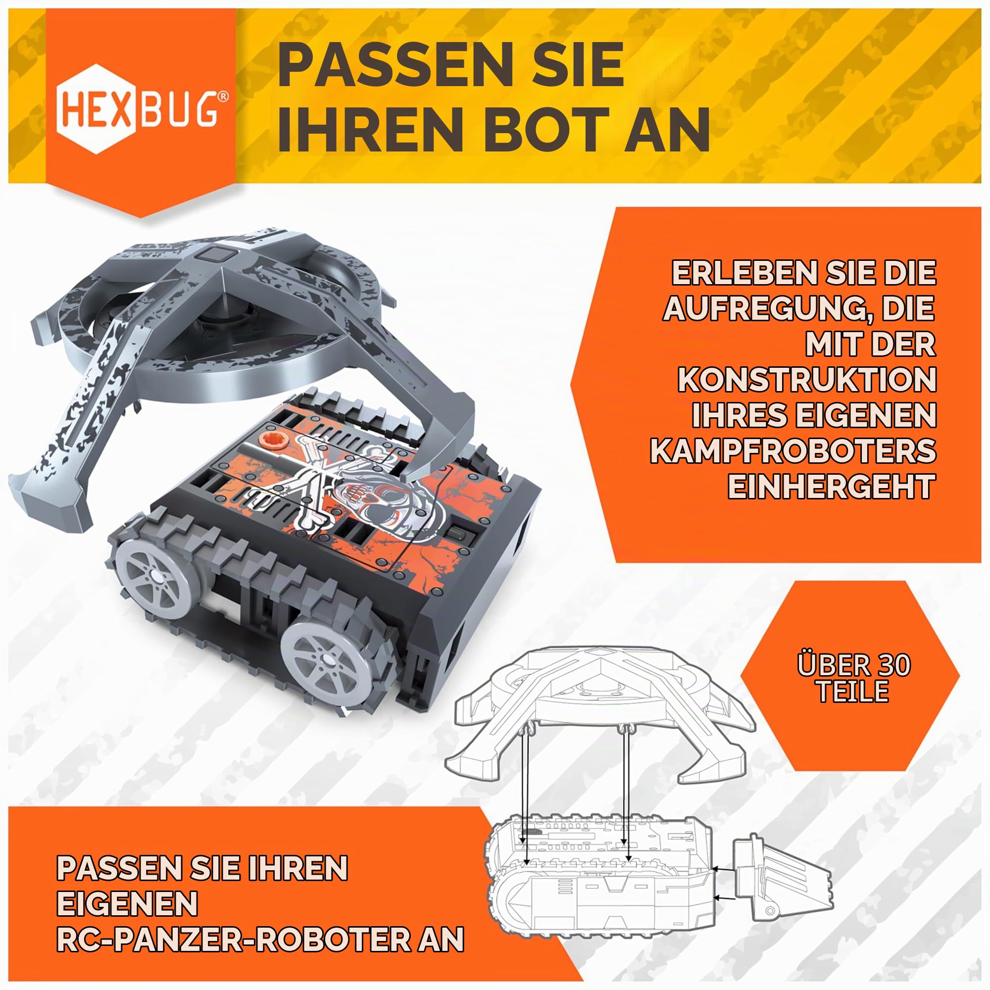 Hexbug BattleBots Arena MAX, Multiplayer Robot Board Game for Kids, Remote Control Toy, Batteries Included, for Boys and Girls Ages 8 and Up
