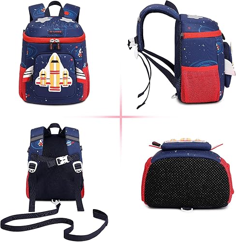 Miniatura 8 de MUSEVOS Mochila para niños pequeños, mochila de neopreno para niños y niñas, Avión
