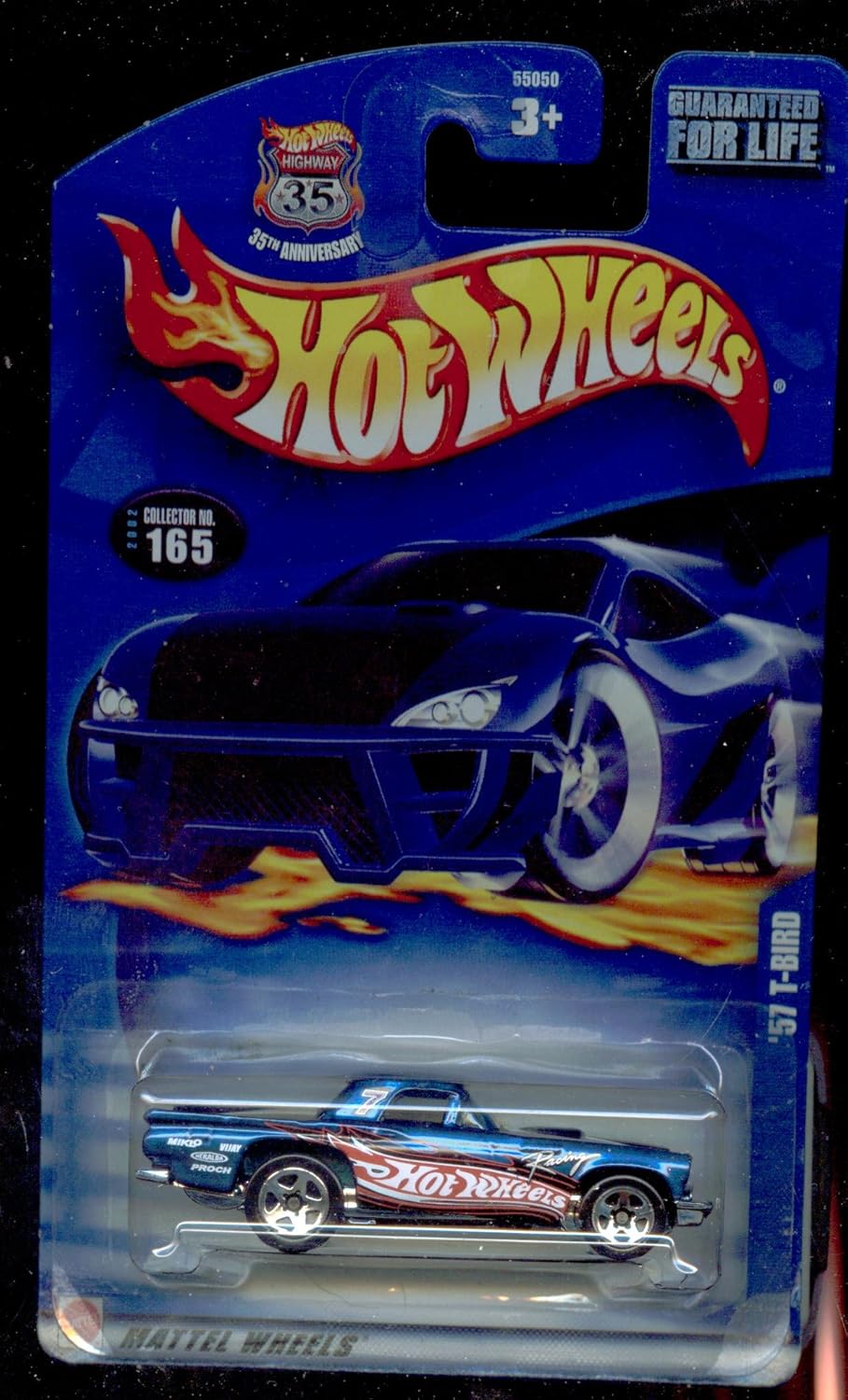 Hot Wheels 2002-165 35th Anniversary '57 T-bird 1:64 Scale