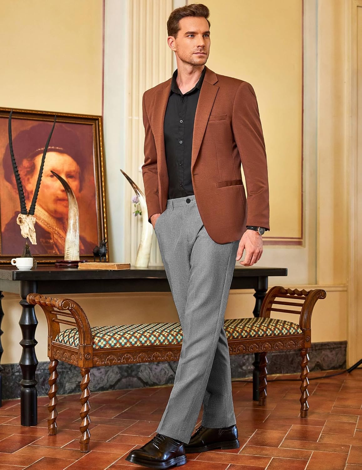 COOFANDY Calça social masculina, ajuste clássico, casual, frente plana, cintura expansível, calça social em promoção! Veja a oferta e mais achadinhos de Calças 4 Hoje é o melhor dia para comprar COOFANDY Calça social masculina, ajuste clássico, casual, frente plana, cintura expansível, calça social com aquele preço maroto! Promoção! Aproveite a oferta! 4