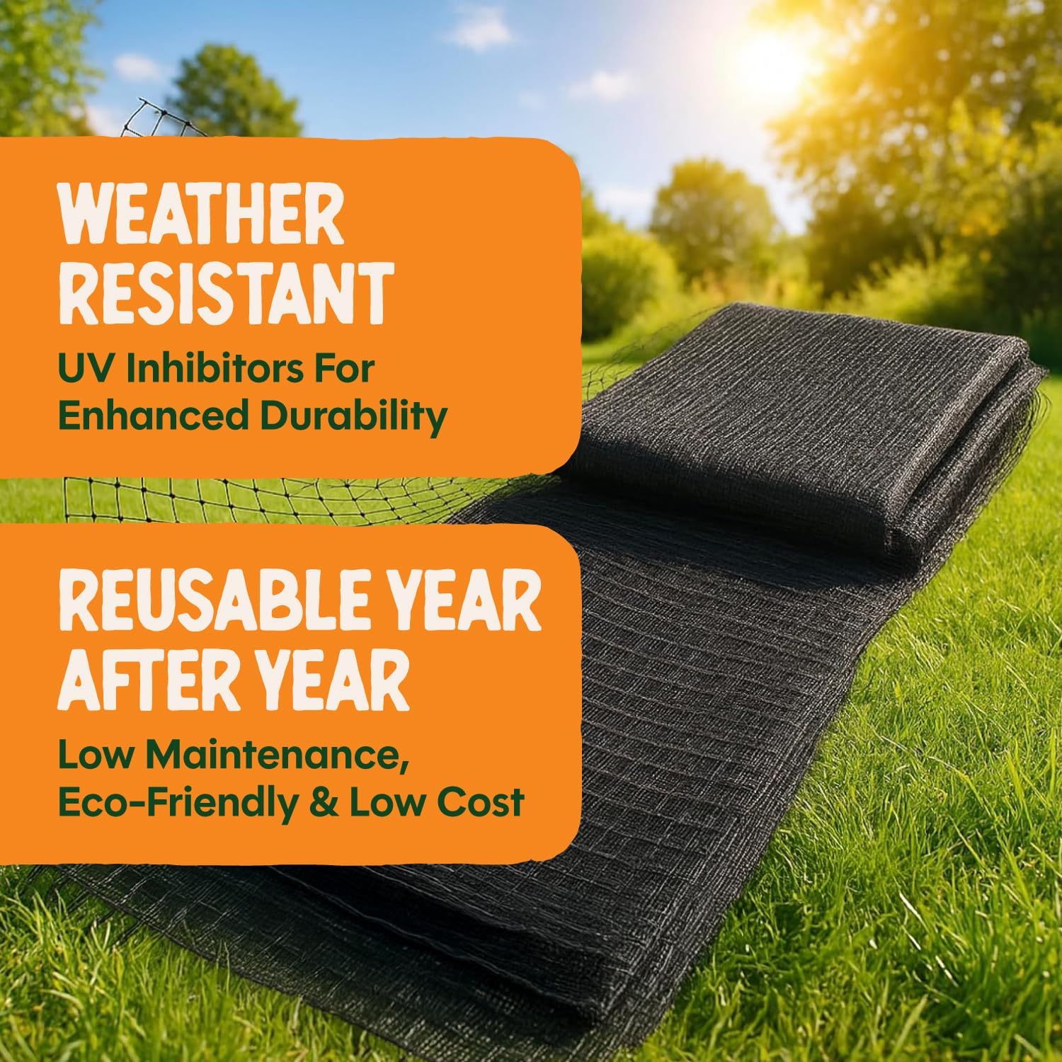 Dalen Deer-X Protective Netting for Gardens & Landscapes - 14 ft x 75 ft Black Garden Netting, 3/4-inch Mesh - Helps Deter Deer from Vegetables, Fruits & Flowers - Made of Weather-Resistant Plastic