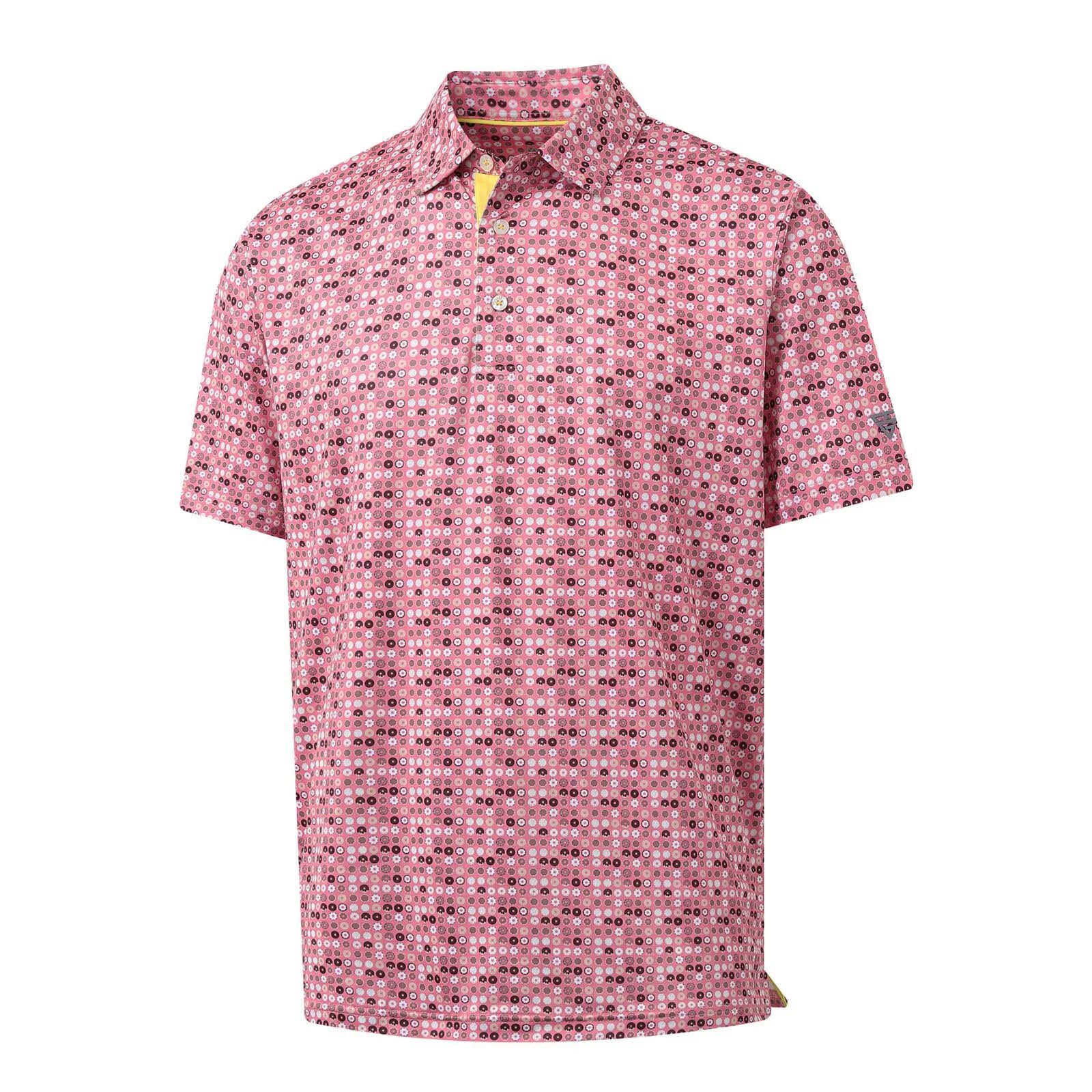 M MAELREG Mens Golf Shirt Short Sleeve Dry Fit Print Moisture Wicking Performance Patterns Collared Polo Shirt — view 58