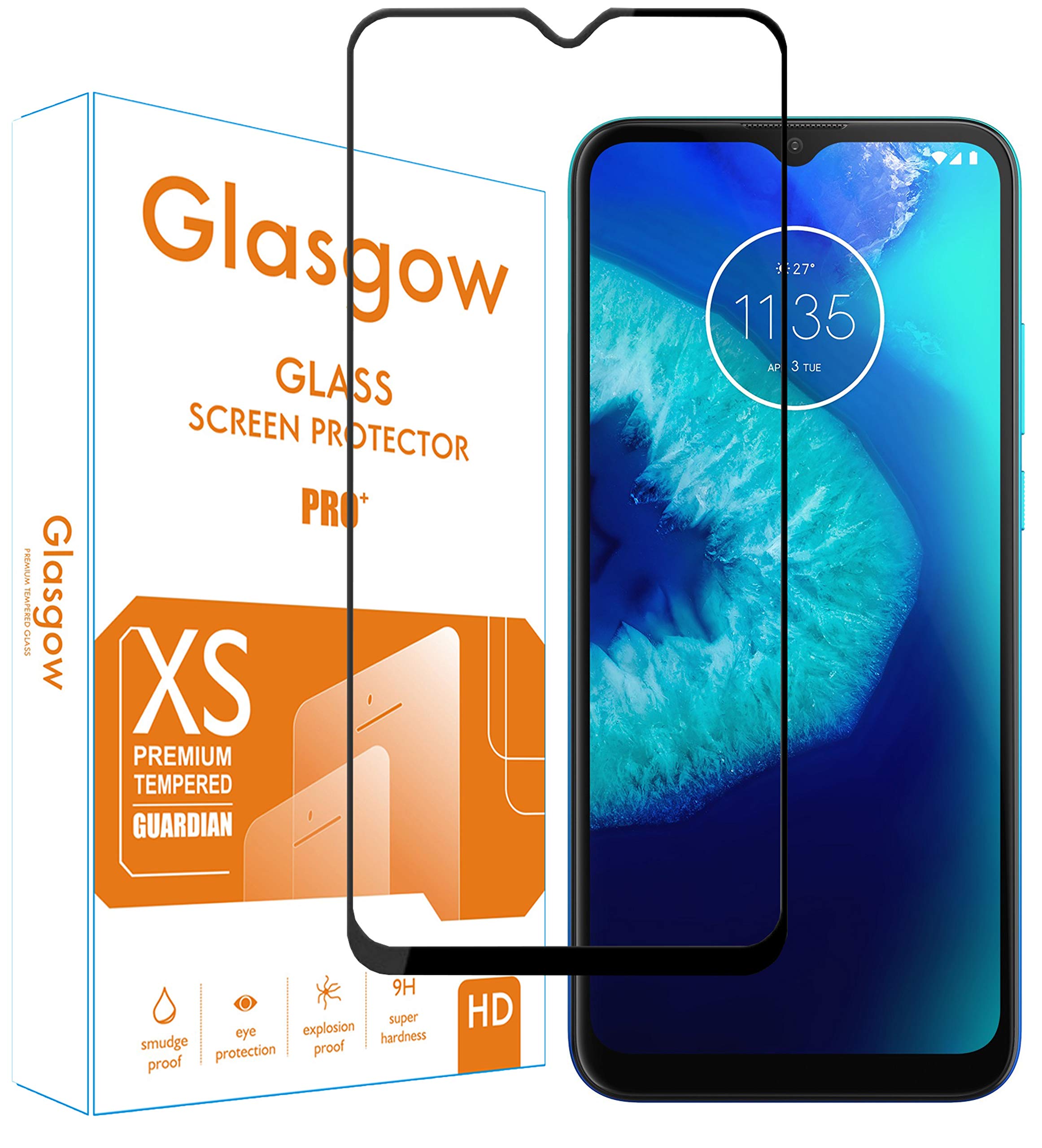 Glasgow Screen Protector for Motorola Moto G8 Power Lite [Tempered Glass Guard with Edge to Edge Protection] [Gorilla] [Full Coverage] Easy Installation [Anti FingerPrint] - Black (B089H18JYY) Amazon Price History, Amazon Price Tracker
