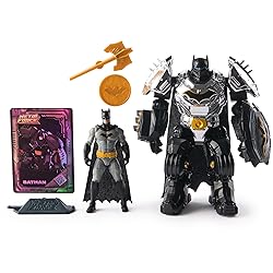 DC Comics, Metal Force Batman Action Figure, 6-Inch with 4-Inch Mini Figure, Built-in Blaster and Armor Suit, Super Hero Kids Toys for Boys and Girls Ages 4 and Up