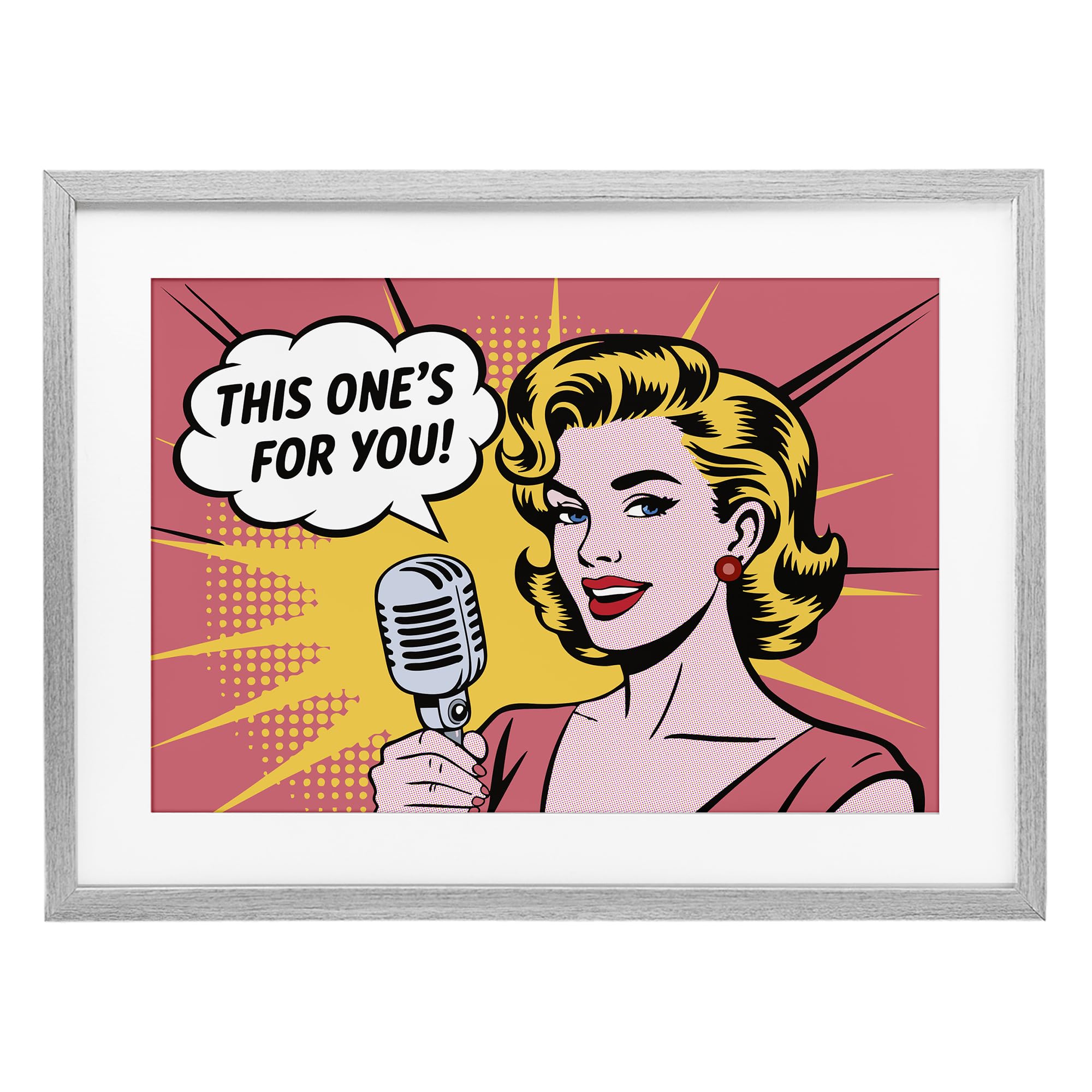 Stupell Industries Farmhouse Gray (Textured) 'This One's For You'| Framed Print Under Glass