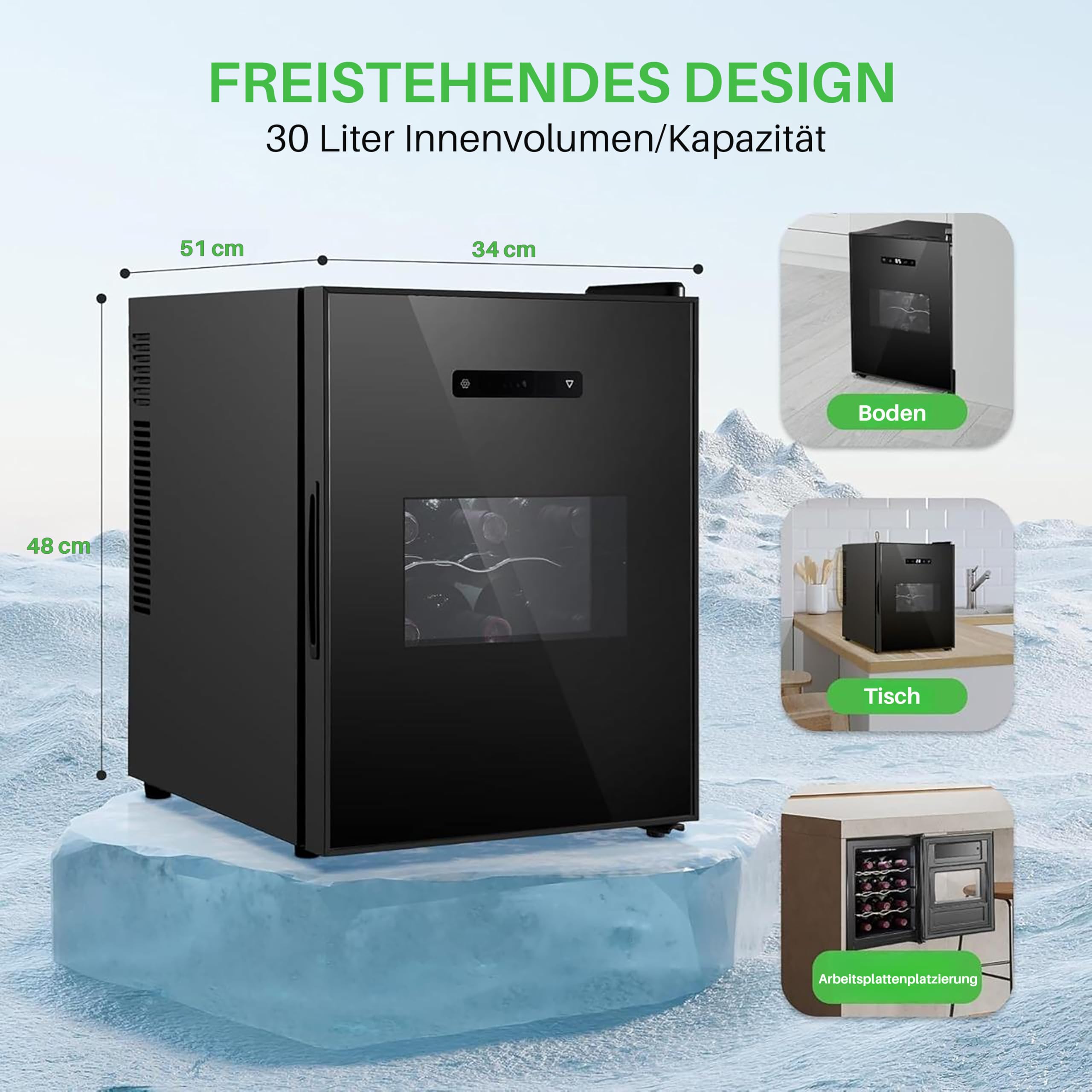 Amazon.com: Nutrichef 12 Bottle Slim Wine Fridge | Great for Both