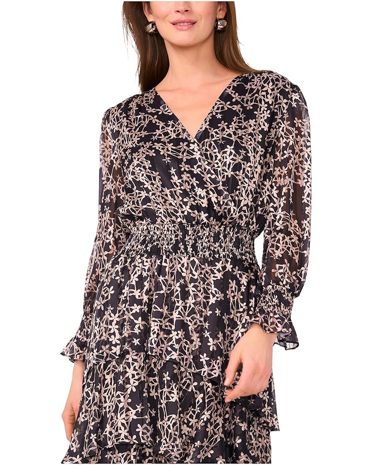 Vince Camuto Long Sleeved V-Neck Maxi with Tiered Skirt - #3 of 3