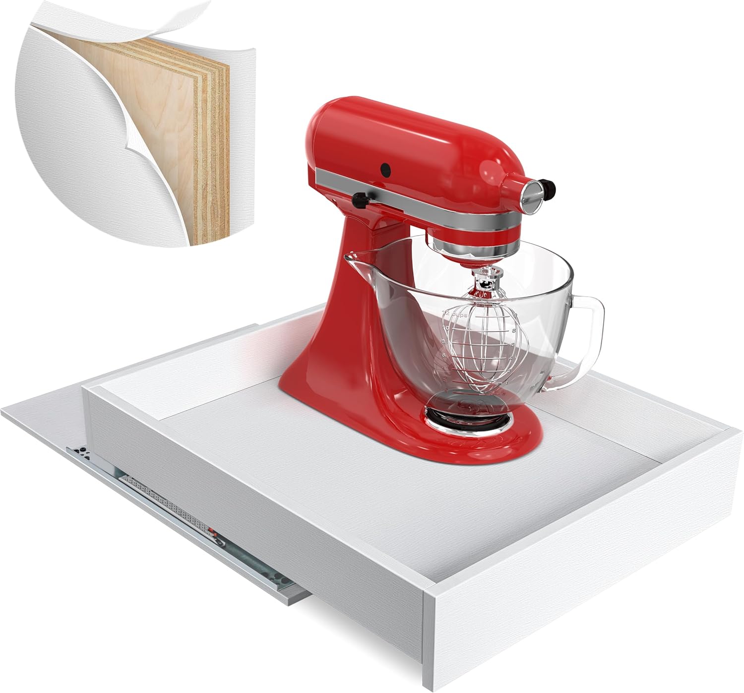 MyLifeUNIT Wooden Pull Out Drawers for Cabinets, 18"W Fully Assembled Pull-Out Cabinet Organizer Shelves, Soft Close Slide Out Drawer for Kitchen Cabinet