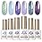 Born Pretty Chameleon Gel Nail Polish Set, 6 Colors Aurora Shimmer Glitter Gel Polish Kit Blue Green Purple Nail Gel Polish Long Lasting Set for Manicure and Nail Art, DIY at Home, Salon-Quality 7ml