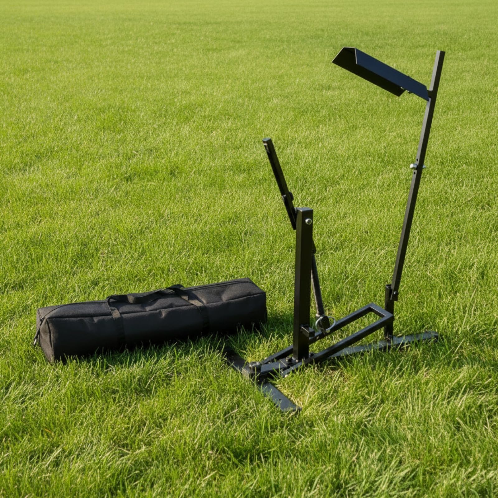 Dispositivo Béisbol Pedal Portátil Máquina Lanzar Pelotas Metálico Máquina Lanzar con Bolsa para Bateadores