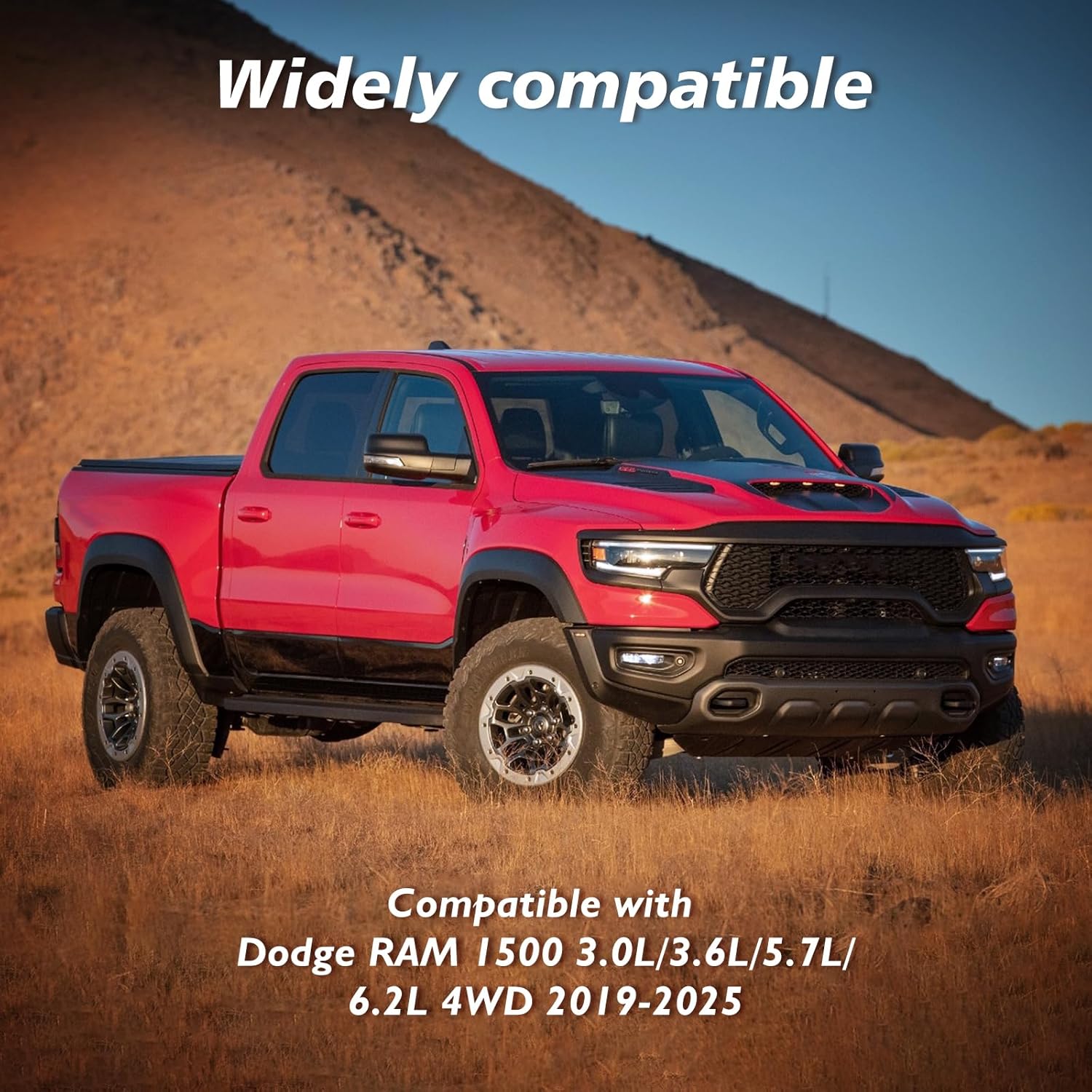 2pcs 68332439AA Rubber Exhaust Muffler Insulator Hanger Isolator Compatible with RAM 1500 3.0L/3.6L/5.7L/6.2L 4WD 2019-2025, Fit for 68268197AA Bracket