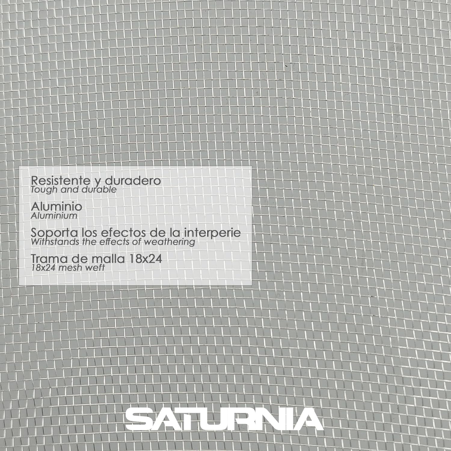 Tela Mosquitera Aluminio 18x14 Ancho 60 cm. Rollo 30 Metros. Malla Mosquitera Aluminio Anti Mosquitos, Antimoscas,