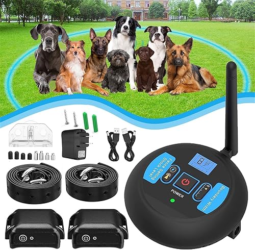 SXDDHZX Collar de entrenamiento eléctrico inalámbrico para perros 2 en 1, seguro y eficaz para vibrarimpactar, sistema de contención de mascotas,