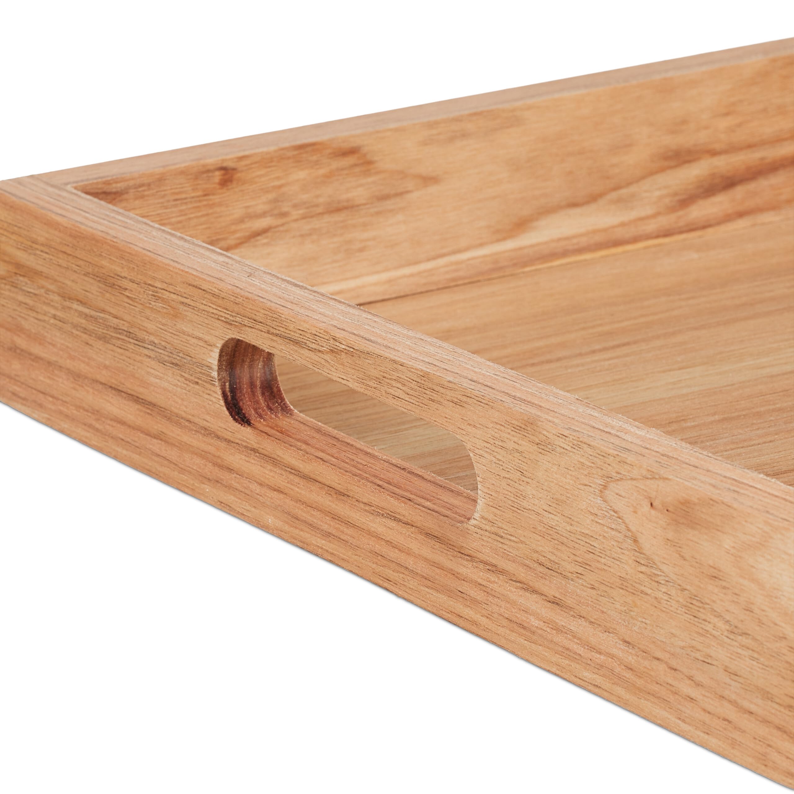 Houten dienblad rechthoek Yaprak Desenli – set van 2 – Dienblad Online
