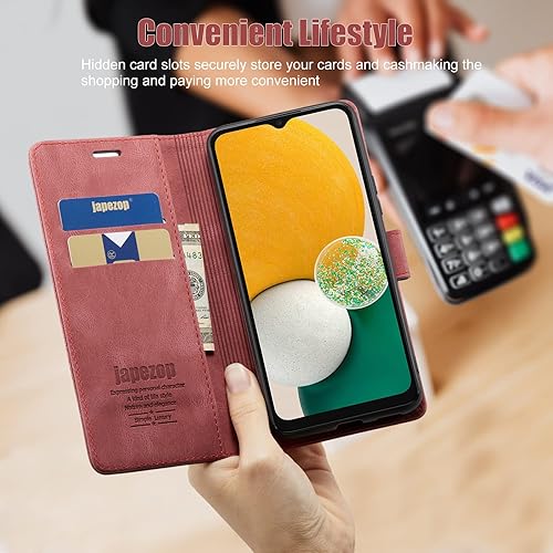 Miniatura 7 de Funda para Samsung Galaxy A13 5G, Samsung Galaxy A13 5G con tarjetero bloqueo RFID atril magnético, funda de cuero con tapa para Samsung Galaxy A13