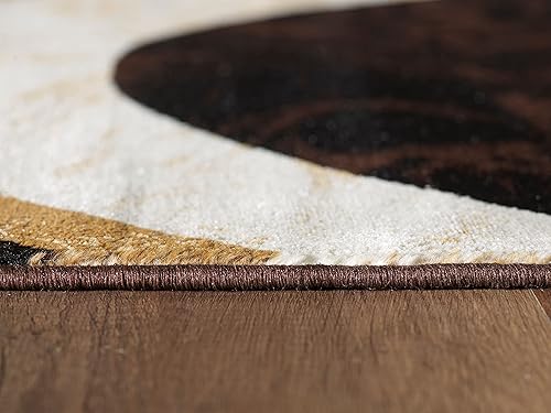 Miniatura 6 de YafaHomeFashion - Alfombras de área para sala de estar y dormitorio, diseño moderno y contemporáneo con remolinos, suave, lujosa, elegante y a la