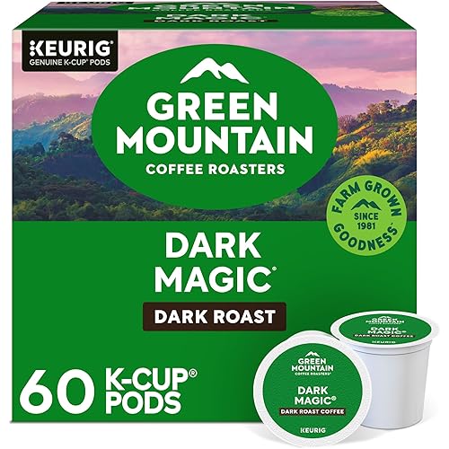 Green Mountain Coffee Roasters Dark Magic, Keurig Single Serve K-Cup Pods, Dark Roast Coffee, 60 Count, (6 Packs of 10)
