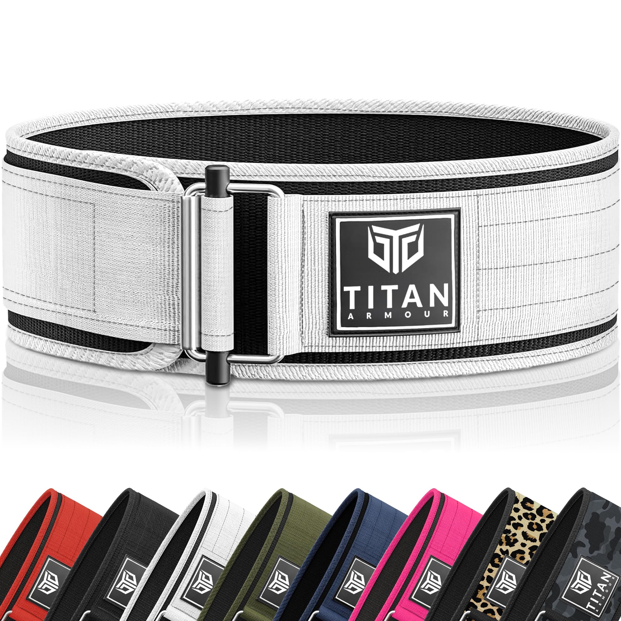 Titan Armour® Premium Self-Locking Weight Lifting Belt | Gym belt: Crossfit, Powerlifting, Deadlift, Olympic Lifts, Squats | Functional Weightlifting Belt | Men & Women | UK Brand
