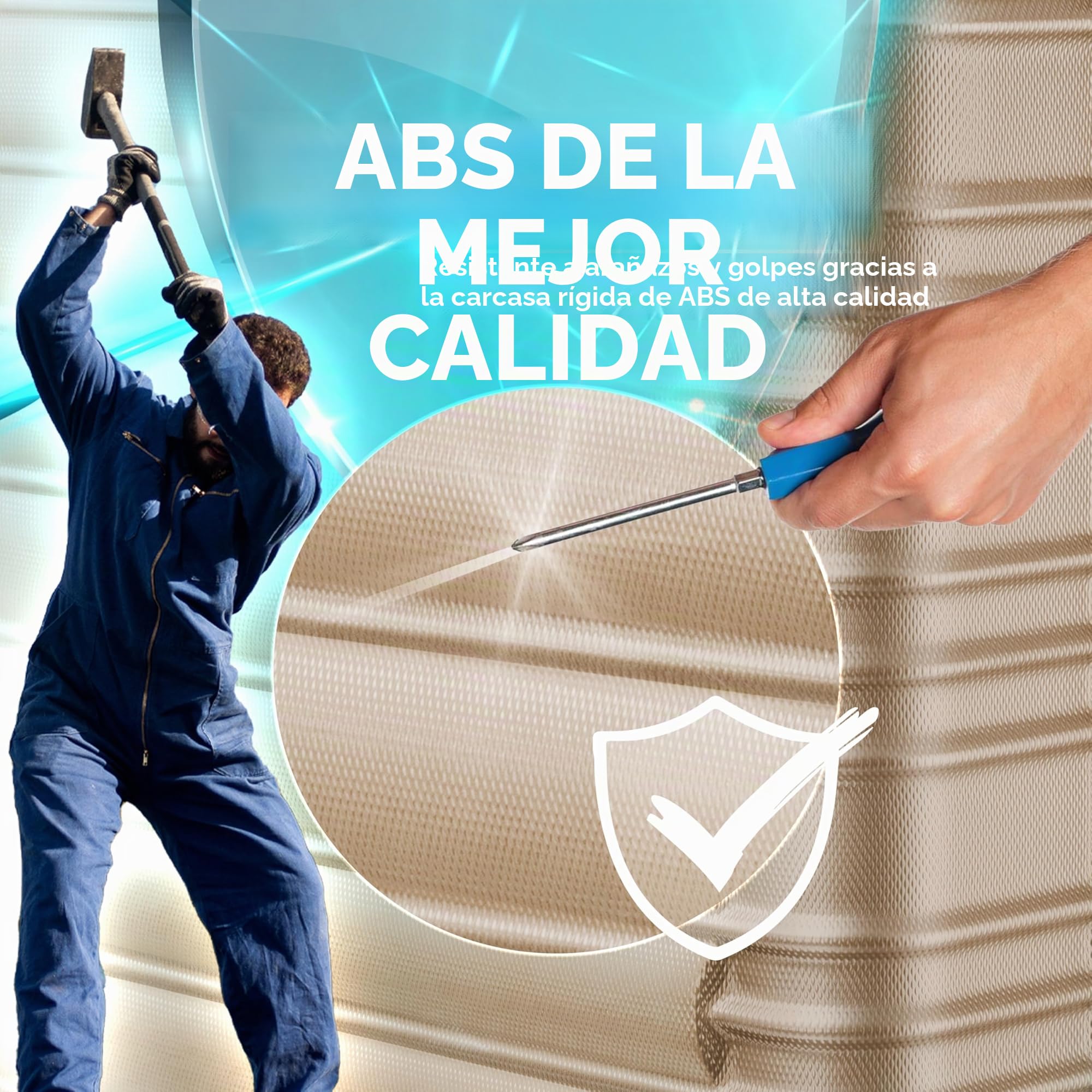 KESSER® Maleta rígida de Viaje, Incluye báscula de Equipaje + Etiqueta de Equipaje, Maleta con Ruedas, Cerradura de combinación, 4 Ruedas, plástico ABS, Mango telescópico