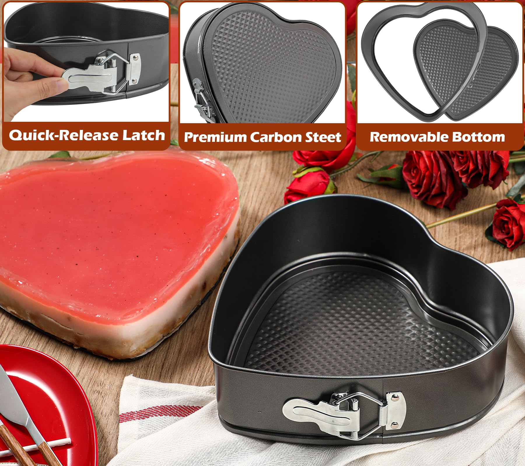 Bakeware Heart Shaped Baking Tins Molde De Corazon Para Pastel Pcs
