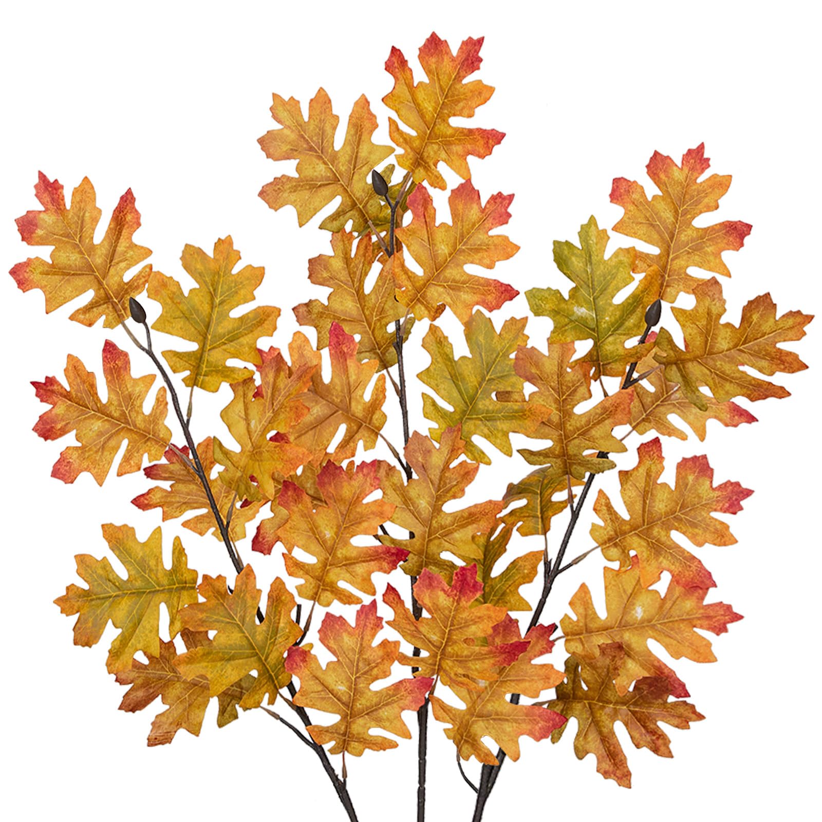 Amazon.de: Arborus 3 Stck Knstliche Herbstzweige 89 cm Kunstzweige  Herbstdeko Knstliche ste mit Bltter ste und Zweige Deko Kunstpflanzen  Eichen ...