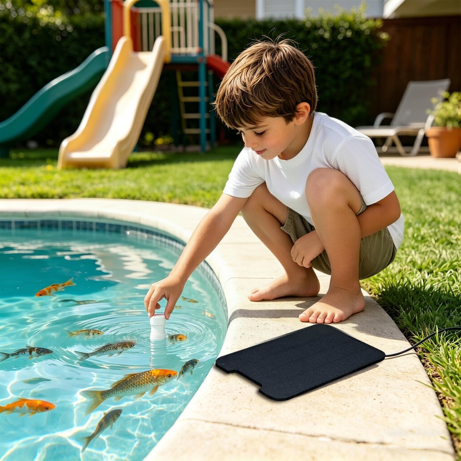 Teichbelüfter, solarbetrieben, leise Teich-Sauerstoffpumpe – Aquarium-Sauerstoffpumpe, anpassbare Lademodi für Hobbyisten, Hüter, Angler, Züchter, Gärtner, Dekorateure, Hinterhof, Garten, Park, Sommer