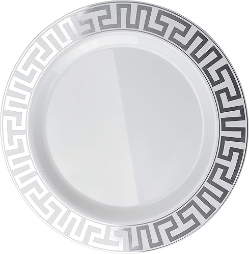 Miniatura 8 de Ocasiones- Juego de 120 platos de plástico desechables  platos de cena 60 x 10.25 pulgadas + plato de ensaladapostre de 60 x 7.5 pulgadas