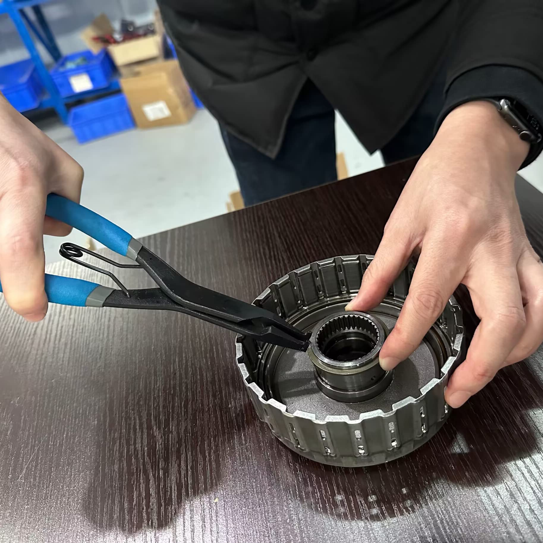 SPEEDWOX Pince à bec coudé - Pince à circlips de 22,9 cm pour enlever et installer les circuits, les boîtes de vitesses automobiles et les arbres d'embrayage