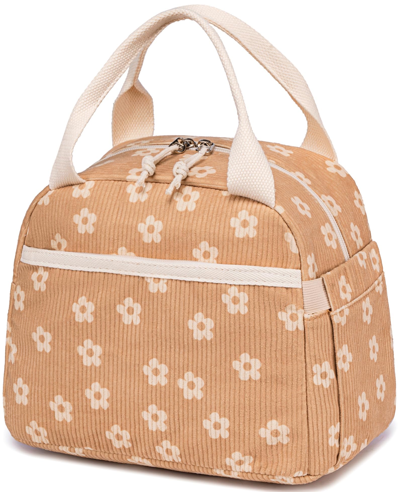 BAGSMART Lunch Bag Women, Double Deck Insulated Lunch Box, Quilted Puffer Lunch Tote, Leakproof, Durable & Reusable Large Lunch Cooler For Work Picnic Travel Meal Prep, Light Blue