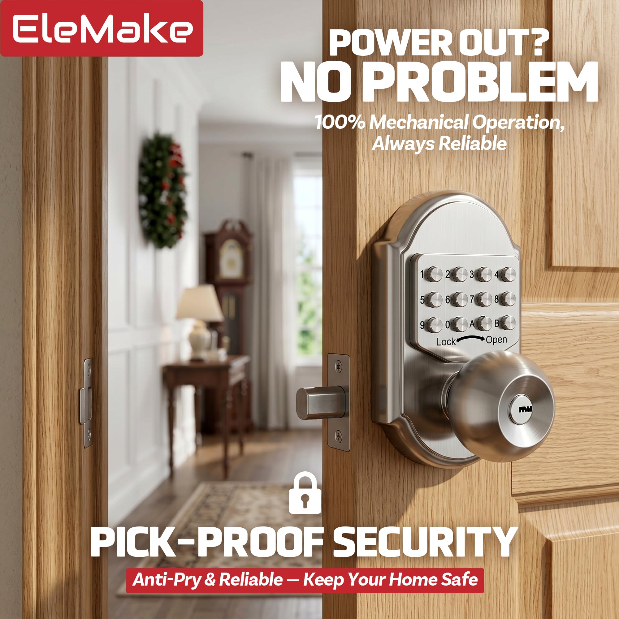 DET o １０bottlesdetoxDETSsss Bravex Keyless Entry Keypad Deadbolt Door Lock 304 Stainless Steel