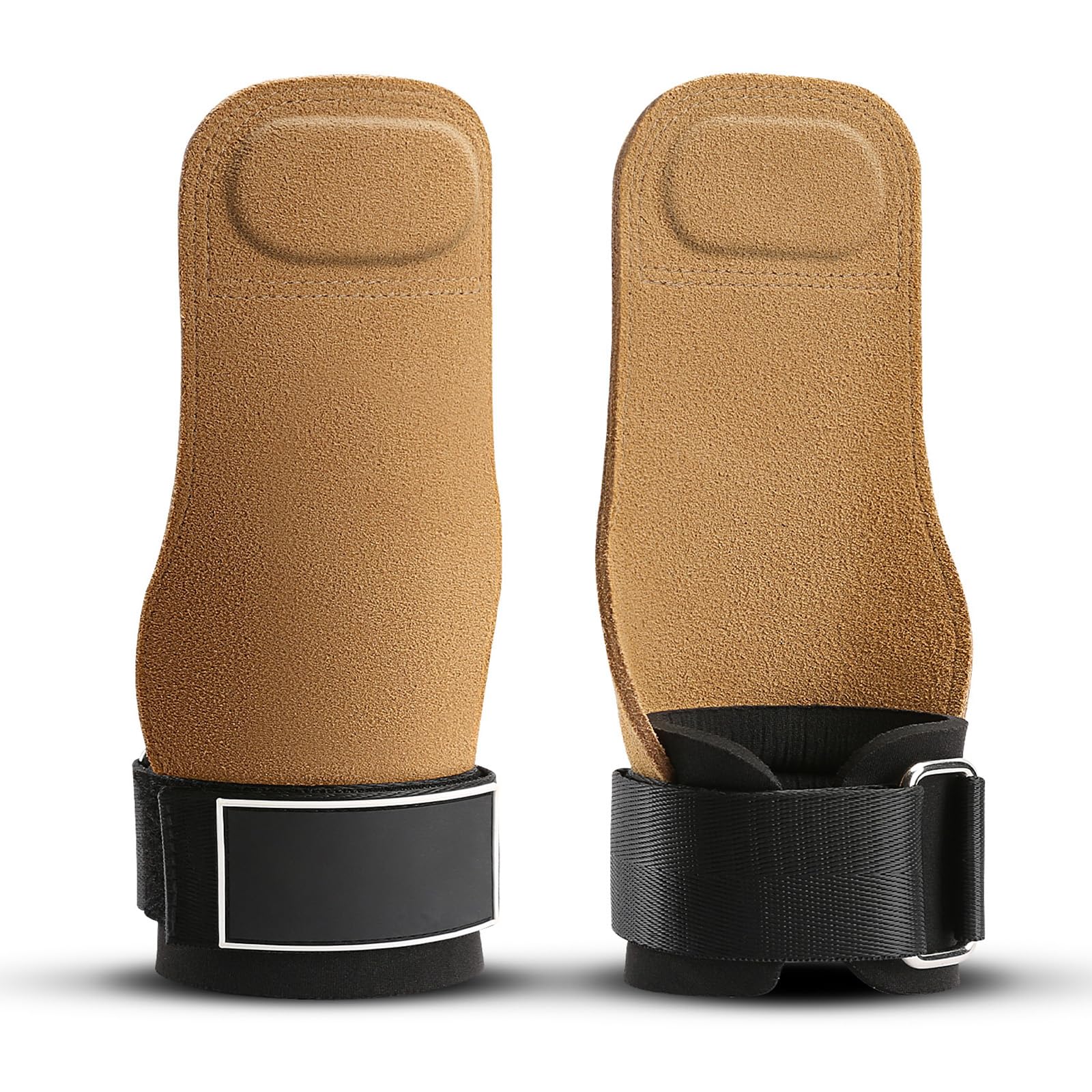 2 Pieces Lifting Straps Triple Leather Weightlifting Gym Wrist Straps Wrist Straps Weightlifting Gym Wrist Straps for Weigh tlifting Pull-ups Deadlifts Barbell Rows（Brown）