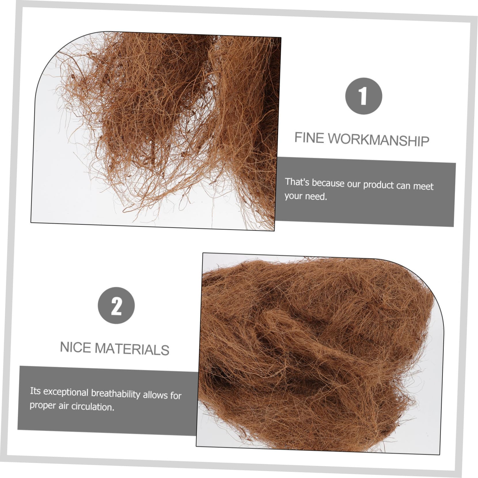 Fibra Vegetal Para Macetas y Mantillo Transpirable Para Jardinería Interior y Exterior, Fibra Plantas 500g, Retención De Humedad y Protección Contra Animales